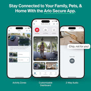 Arlo Essential Wireless Security Camera 2K (3rd Gen) - 2-Cam | Rechargeable home security camera; 2K & color night vision; Person, vehicle & animal detection; 1-mo Secure plan incl.
