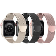 3 Pack Mesh Loop Compatible with Apple Watch Bands for Women Men | 40mm 41mm 38mm 42mm Metal Magnetic Integrated Strap for iWatch Series 12 11 10 9 8 7 6 5 4 SE3 2 1, Fit Daily, Work & Parties
