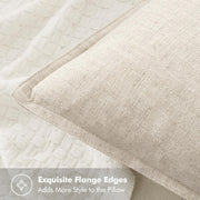 MIULEE Decorative Euro Sham Pillow Covers 26x26 Natural Beige | Boho Farmhouse​ ​Neutral Couch Throw Pillows for Bed, Pack of 2 Accent Modern Pillowcases, Sofa Livingroom Home Decor