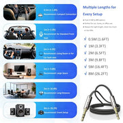 Syncwire 3.5mm Nylon Braided Aux Cable (3.3ft/1m,Hi-Fi Sound), Audio Auxiliary Input Adapter Male to Male Cord for Headphones, Car, Home Stereos, Speaker, iPhone, iPad, iPod, Echo & More – Black
