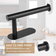 JOPOFI Toilet Paper Holder - Adhesive Toilet Paper Holder - Matte Black | Toilet Paper Holder Wall Mount for Bathroom,Stainless Steel Command Strip Toilet Paper Roll Holder Stick On Wall,No Drilling