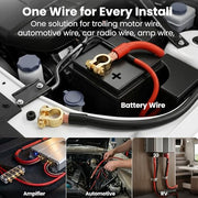 GEARit 4 Gauge Wire 25 FT Black + 25 FT Red, 4 AWG Amp Wire Battery Wires | Automotive Power Ground Cable for Car Audio Amp,RV,Trailer,Subwoofer,Inverter,Generator,Solar,Speaker,Truck(CCA,Black Red)