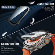 WSKEN for Apple Watch Ultra 4/3/2/1 Screen Protector - Touch Sensitive | Keep Original, Titanium Alloy Frame + 9H Tempered Glass, Lightweight Protective Glass Film for iwatch Ultra 4/3/2/1 49mm