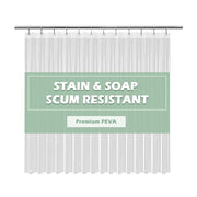 EHZNZIE Crystal Clear Shower Curtain Liner 72x72, PEVA Waterproof Bath Curtain, No Chemical Smell, 3 Weighted Magnets, Durable with Rustproof Metal Grommets
