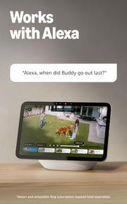 Ring Outdoor Cam 4K Pro (newest model), Plug-In, Retinal 4K with wide-angle video, 10x Enhanced Zoom, and Night Vision, White