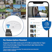 Tapo SolarCam C402 KIT 1080p Outdoor Wireless Security Camera | Battery Power with Solar, Person Detection, Subscription-Free Local Storage or Optional Cloud, Works with Alexa & Google Home