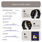 Google Fitbit Versa 4 Fitness Smartwatch, 24/7 Heart Rate - Black/Graphite | Daily Readiness, 3-month Google Health Premium Membership included, GPS, 40+ exercise modes, sleep tracking