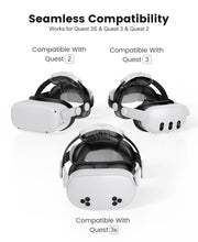 Kawaye for Meta Quest 3S/Quest 2/Quest 3 Head Strap, Double Knobs Adjustable Elite Strap Replacement,VR Headset Strap with Two Large Support Pad Enhanced Support, Reduce Pressure