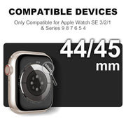 XYF Compatible for Crystal Clear Apple Watch Bands 45/44mm CrystalClear | Jelly Sport Strap&Bumper Case Cover for Men Women,Compatible for iWatch Series 9 8 7 6 5 4 SE 3 2 1,45mm/44mm Crystal Clear