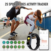 Fitness Tracker with 24/7 Heart Rate, Activity Trackers with Blood Pressure Sleep Monitor, 1.10" AMOLED Screen Step Tracker, Waterproof Step Counter, Health Smart Watch Pedometer for Women Men