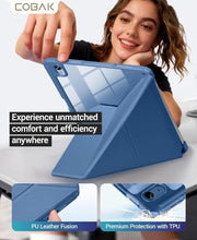 CoBak Case for iPad (A16) 11th Generation, iPad 10th Gen Cover,Dark Blue | Protective Multi-Angle Stand Cover with Portrait Mode, Pencil Holder, Auto Wake/Sleep, Case for iPad 11/10.9 Inches 2025/2022