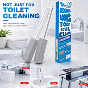 2 Pack Pumice Stone for Toilet Cleaning, Extra Long Handle for Removing Bowl Ring, Pool, Bathroom, Toilet Brush