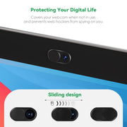 CloudValley Laptop Camera Cover Slide, Metal 0.023 Inch Ultra-Thin, 2 Packs | Web Webcam Cover for MacBook Pro / Air, Laptop, iMac, iPad, iPhone 8/7, Computer Accessories, Privacy Protection, Black