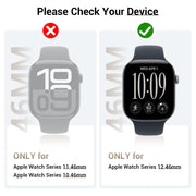 Tensea 3PCS for Apple Watch Screen Protector Case Series 12 46mm | iWatch Protective Face Cover for Women Men, Tempered Glass Film Hard Bumper for iPhone Watch 12 46 mm Accessories