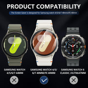 Suoman 4-Pack Screen Protector for Samsung Galaxy Watch 7/6/5/4 40mm | Tempered Glass Protectors Perfectly Fit for Samsung Galaxy 40 mm Smartwatches