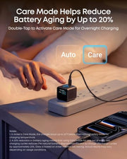 Anker Nano Smart Display Charger, 45W Max Fast Charger USB C for iPhone 17 | 180° Foldable Plug,Smart Recognition, Care Mode GaN USB C Charger Block for iPhone 17/16 (Non-Battery,1 USB-C Port,No Cable)
