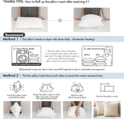 MIULEE 12x20 Pillow Insert, Throw Pillow for Couch Sofa Bed | Premium Virgin Filling, Soft Brushed Fabric, Rectangle Decorative Pillow,Lumbar Support
