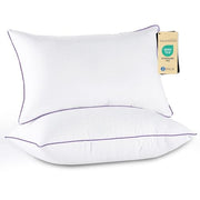 JOLLYVOGUE Firm Pillows Queen Size Set of 2, Supportive Bed Pillows with Oeko-Tex Certified Down Alternative Fill, Luxury Hotel Quality for Back, Stomach and Side Sleepers