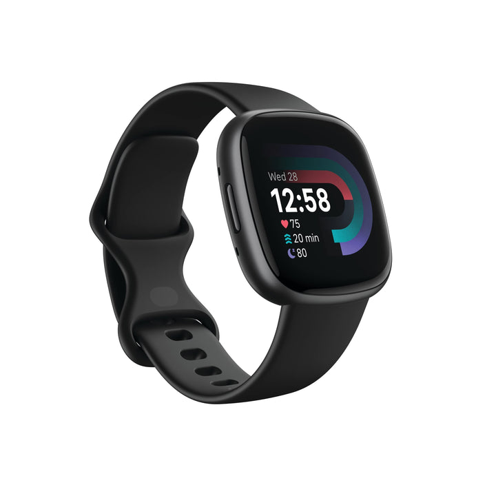 Google Fitbit Versa 4 Fitness Smartwatch, 24/7 Heart Rate - Black/Graphite | Daily Readiness, 3-month Google Health Premium Membership included, GPS, 40+ exercise modes, sleep tracking