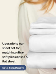 CGK Extra Deep Queen Single Fitted Sheet Only - White | Easily Fits 18 inch to 24 inch Mattress, Soft, Wrinkle Free, Breathable & Comfy, Extra Deep Pockets Hotel Luxury Fitted Sheet