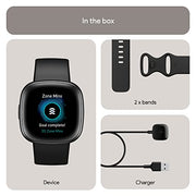 Google Fitbit Versa 4 Fitness Smartwatch, 24/7 Heart Rate - Black/Graphite | Daily Readiness, 3-month Google Health Premium Membership included, GPS, 40+ exercise modes, sleep tracking