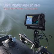 Fish Finder Mount Base, Universal 360° Rotation Ball-Mount Fish Finder Bracket, Nylon & Stainless Steel Electronic Holder for Marine Boat Kayak Pontoon Canoe Helix Garmin, 4*Srews, 4*Nuts