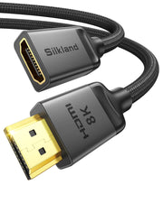 Silkland 8K HDMI Extension Cable 3.3FT HDMI Extender 2.1, 8K@60Hz 4K@120Hz