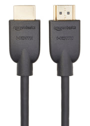 Amazon Basics HDMI Cable, 6ft, 4K@60Hz, High-Speed 4K HDMI 2.0 Cord with Ethernet, 18Gbps, 2160p, 48 bit, Compatible with TV/PS5/Xbox/Roku/Blu-ray, Black