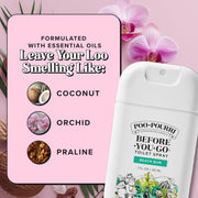 Poo-Pourri Before-You-Go Pocket Toilet Spray, Beach Bum, 1 Fl Oz | Travel Essentials On-The-Go Bathroom Odor Deodorizer with Essential Oils, Up to 50 Uses, TSA Approved, Coconut Orchid Scent