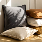 Foindtower Linen Solid Decorative Throw Pillow Covers 20x20 Natural Beige | Pack of 2 Boho Farmhouse Pillowcase,Accent Neutral Cushion Covers,Morden Home Decor for Chair Couch Sofa Bedroom Living Room