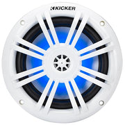 KICKER 51KM604WL KM 6.5" 4Ω LED Marine Coaxial Speakers - Pair