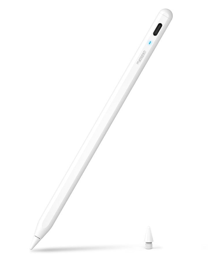 Metapen A8 Stylus Pen for iPad 2018-2026,Magnetic Attach & Palm Rejection | 4 Min Fast Charging Metal Barrel Apple Pencil,Reliable Precision & Smooth Writing Pen for iPad 6th-11th Gen Pro Air Mini