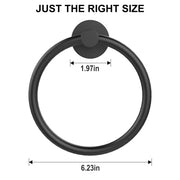 SetSail Towel Holder for Bathroom Wall Matte Black Towel Ring | Stainless Steel Hand Towel Holder Heavy Duty Towel Hanger for Bath, Kitchen