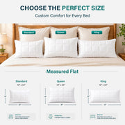 Nuzzle Pillow Standard Adjustable Neck Pillow,Soft Luxury Hotel Feel | Bed Pillows Standard with Adjustable Height & Firm Feel for Side, Back and Stomach Sleepers–Gift for Women & Men