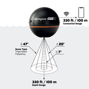 Deeper PRO+ 2 Sonar Fish Finder - Portable Fish Finder and Depth Finder For Kayaks, Boats and Ice Fishing with GPS Enabled | Castable Deeper Fish Finder with FREE User Friendly App