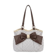 Vintage Polka Dot Bow Tote Bag