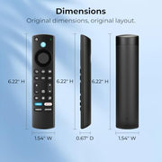 Replacement Remote for Fire Smart TV, with Voice Control | for Insignia/Toshiba/TCL/Hisense Fire Smart TV, Simple Setup, 1-Year Warranty - Not for Roku OS