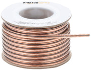 Amazon Basics 16-Gauge Speaker Wire Cable, Polarity Marked, 50 feet, Transparent