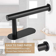 JOPOFI Toilet Paper Holder - Adhesive Toilet Paper Holder - Matte Black | Toilet Paper Holder Wall Mount for Bathroom,Stainless Steel Command Strip Toilet Paper Roll Holder Stick On Wall,No Drilling