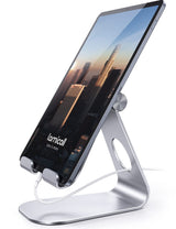 Lamicall iPad Stand Adjustable Tablet Holder, Sturdy Aluminum, Multi-Angle | Dock Stand for 4-13" iPad Pro Air Mini Kindle Tab Switch, All Aluminum Metal, Multi-Angle, Sturdy, Office Desk Accessories