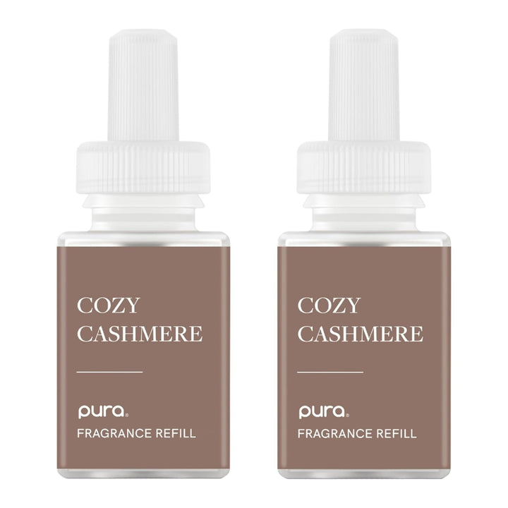 Pura Home Diffuser Refill, 2 Pack, Cozy Cashmere | Scent Refill for Pura Home Smart Plug-In Wall Diffusers, Clean and Safe, Long-Lasting Fragrance for Home and Office