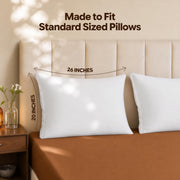 Ultimate Comfort Pillow Protectors with Zipper Standard Size - Set of 4 | Bed Bug & Dust Mite Proof Pillow Cases - 100% Waterproof, Soft & Moisture Wicking Pillow Encasements by Utopia Bedding