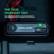 Midland MXT295 15W MicroMobile GMRS Two-Way Radio with Bluetooth Mic | Wireless Bluetooth Mic, IP67 Waterproof, 99 Channels, 8 Repeater Channels, PA and Intercom, NOAA Weather Alert
