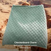 Bedsure Checkered Fleece Throw Blanket,Cute Home Decor,Sage Green,50"×60" | Couch/Sofa/Bed/Office, Lightweight Design, Soft Cozy Cute, All Season, Gifts for Women Girls, Bedroom Home Decor