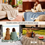 Bedsure Checkered Fleece Throw Blanket,Cute Home Decor,Sage Green,50"×60" | Couch/Sofa/Bed/Office, Lightweight Design, Soft Cozy Cute, All Season, Gifts for Women Girls, Bedroom Home Decor