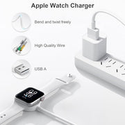 Fast Charger for Apple Watch Charger, 3.3FT USB A iWatch Charger, White | Fast Charging Magnetic Wall Plug/Charger Block Portable Travel Essentials Series 11/10/9/8/7/6/5/4/3/2/1/SE/SE2/SE3