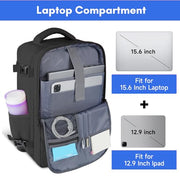 Taygeer Travel Laptop Backpack for Men, Airplane Approved Travel Backpack | 15.6inch Laptop Backpacks with Water Bottle Pocket, Lightweight College 35l Luggage Bookbag Gifts for Business Work, Black