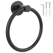SetSail Towel Holder for Bathroom Wall Matte Black Towel Ring | Stainless Steel Hand Towel Holder Heavy Duty Towel Hanger for Bath, Kitchen