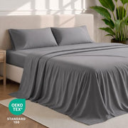 Bare Home Queen Sheet Set - 1800 Ultra-Soft (Queen, Grey) | Deep Pockets 6 to 15 Inches, Breathable, Hypoallergenic, Hotel Luxury, Easy Fit, Soft, All-Season