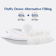 JOLLYVOGUE Pillows Standard Size Set of 2, Cooling and Firm Pillows with Oeko-Tex Certified Down Alternative Filling for Side, Back, and Stomach Sleepers, Hotel Collection